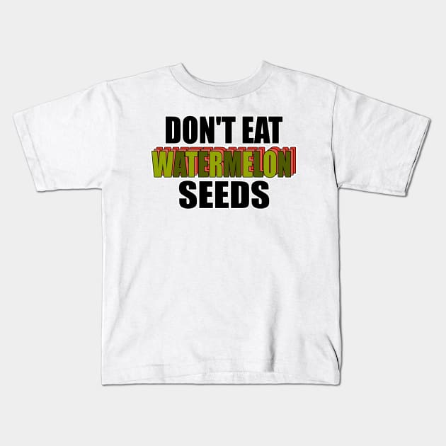 Watermelon seeds gift for pregnant women Kids T-Shirt by Monstershirts